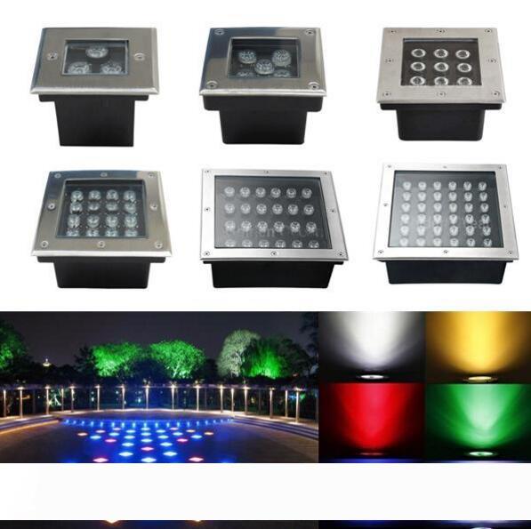 Wholesale square LED underground lights in 3W to 36W with IP67 rating for 110-240V outdoor garden and landscape lighting