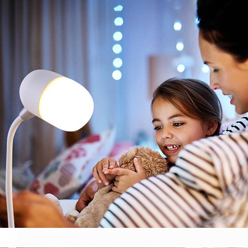 Wireless Charging LED Desk Lamp with Smart Bluetooth Speaker, 360° Adjustable Eye-Caring Night Light