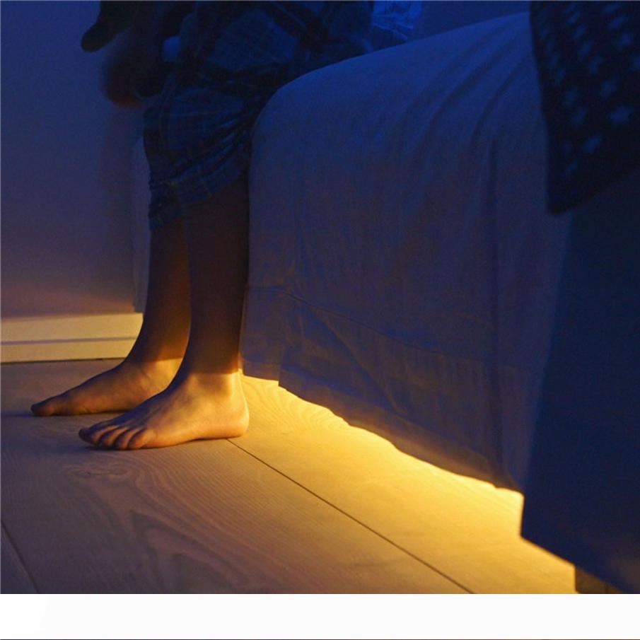 Wireless motion-activated LED strip light for beds, closets, wardrobes, cabinets, stairs, and hallways