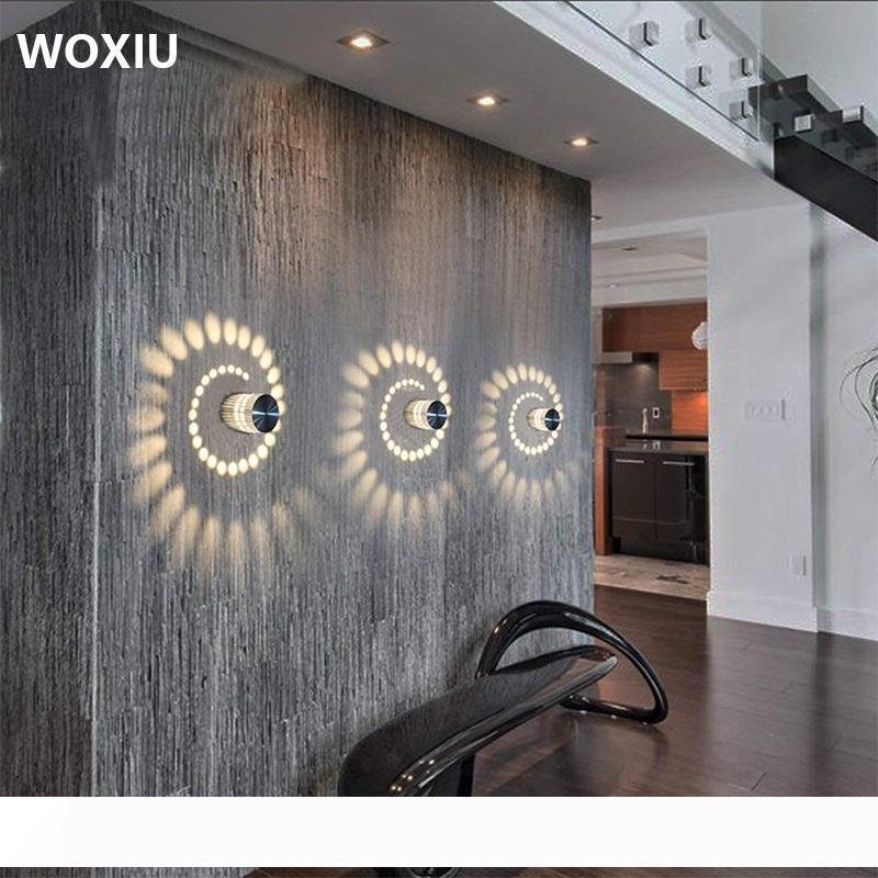 WOXIU 3W LED aluminum ceiling lights with modern stahler effect for bathroom and living room wall lighting