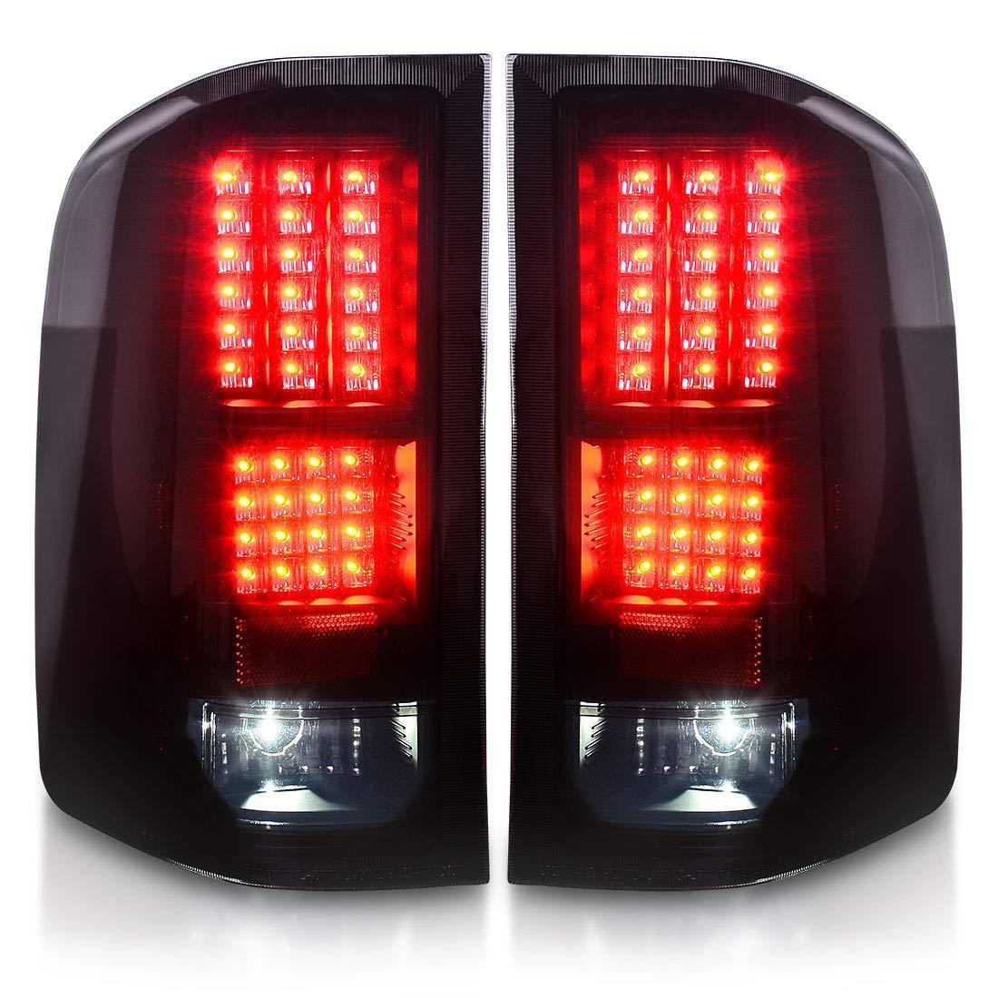 YITAMOTOR庐 07-14 Chevy Silverado / GMC Sierra 3500HD Dual Rear Wheel ONLY Tail Lights