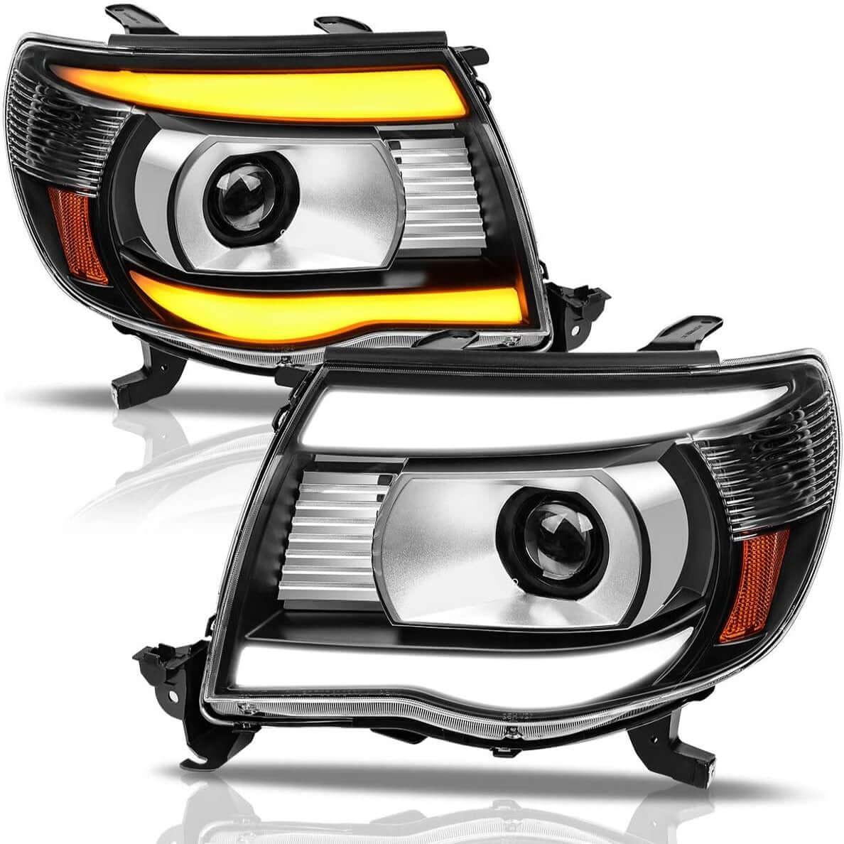 YITAMOTOR 2005-2011 Toyota Tacoma LED headlight assembly with sequential turn signals and projector beams