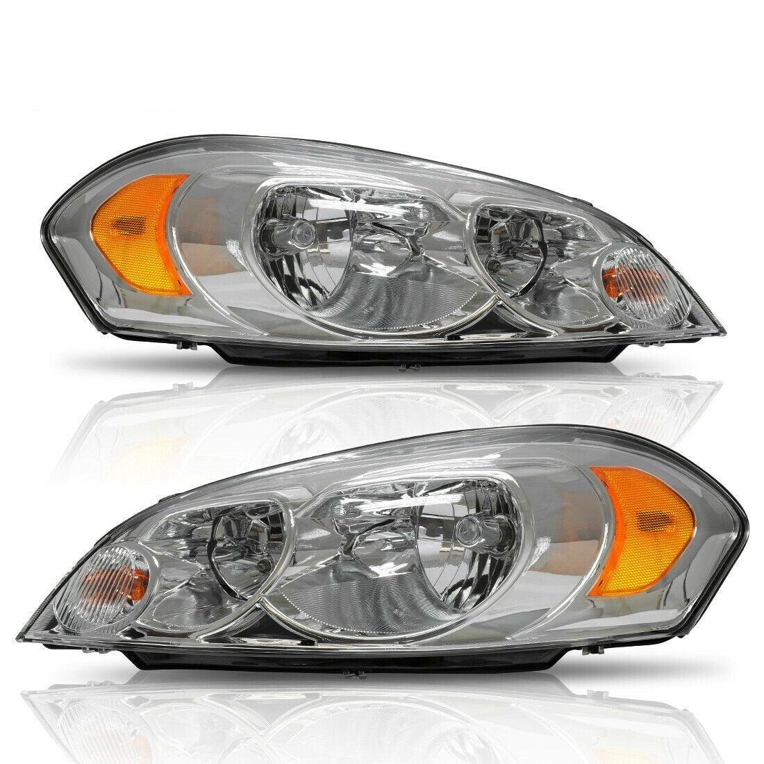 YITAMOTOR 2006-2013 Chevy Impala and Monte Carlo headlight assembly with chrome housing