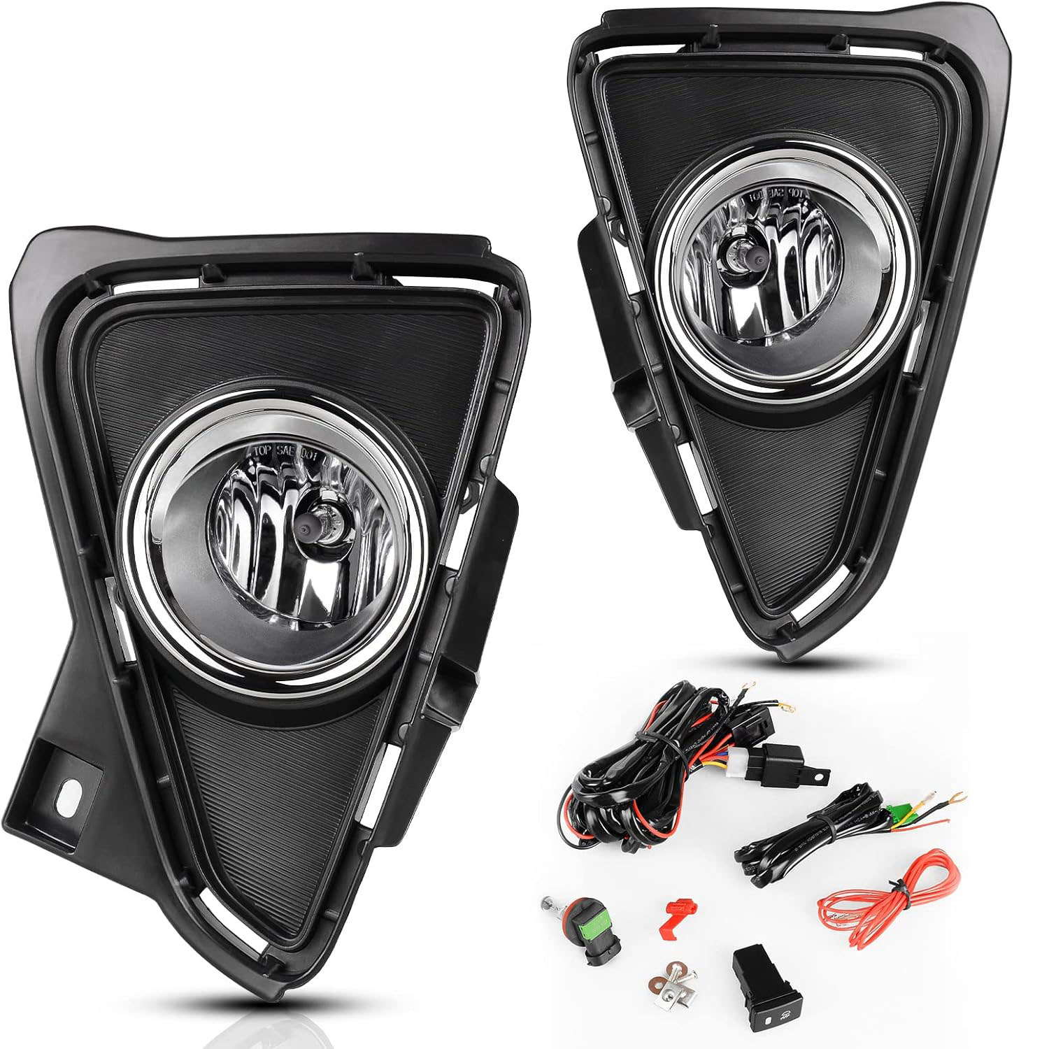 YITAMOTOR Fog Lights for 2016-2018 RAV4 models, including 12V 55W H11 bulbs, wiring harness and switch