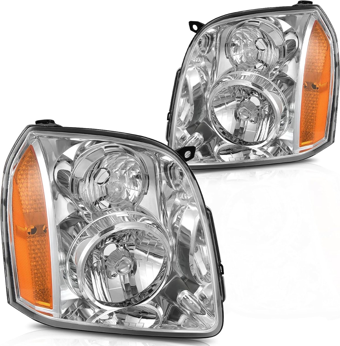 YITAMOTOR headlight set for 2007-2014 GMC Yukon Denali XL1500/2500 models, includes both left and right headlamps