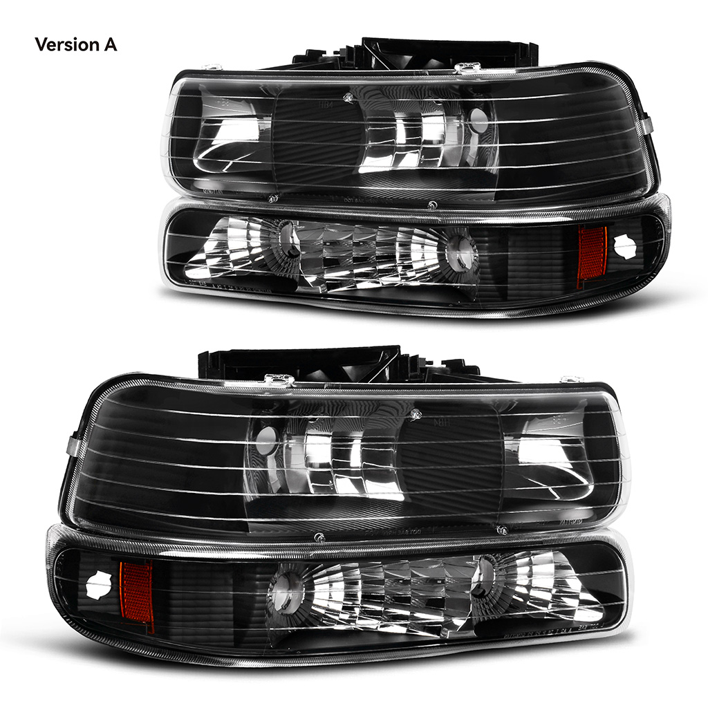 YITAMOTOR庐 headlights compatible with 99-02 Chevy Silverado 1500 2500, 01-02 Silverado 1500HD 2500HD 3500, and 00-06 Tahoe Suburban models