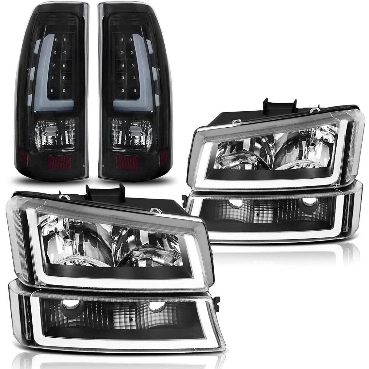YITAMOTOR LED 2007 Silverado Classic 2003-2006 Chevy Silverado replacement clear headlights and taillights