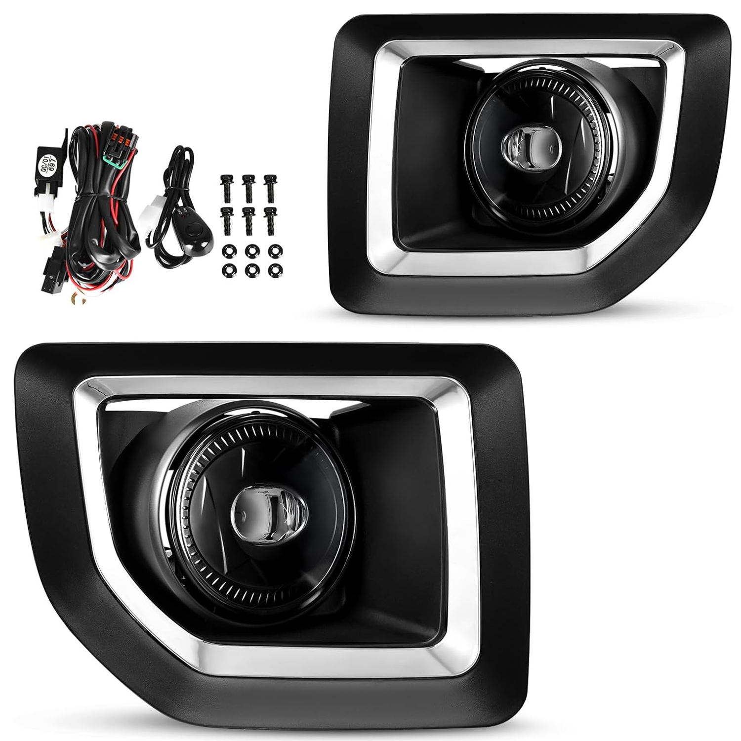 YITAMOTOR LED fog lights designed for 2015-2019 GMC Sierra 2500 HD/3500 HD, complete with switch and wiring kit