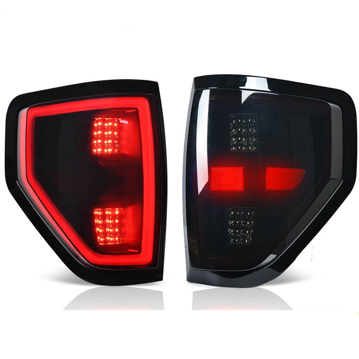 YITAMOTOR LED Tail Lights for 2009-2014 Ford F150 with Smoked Lens Rear Brake Lamps