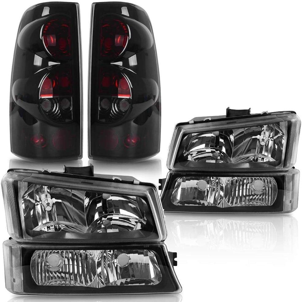 YITAMOTOR offers 2003-2006 Chevy Silverado 1500/2500/2500HD headlights with smoked tail light pairs