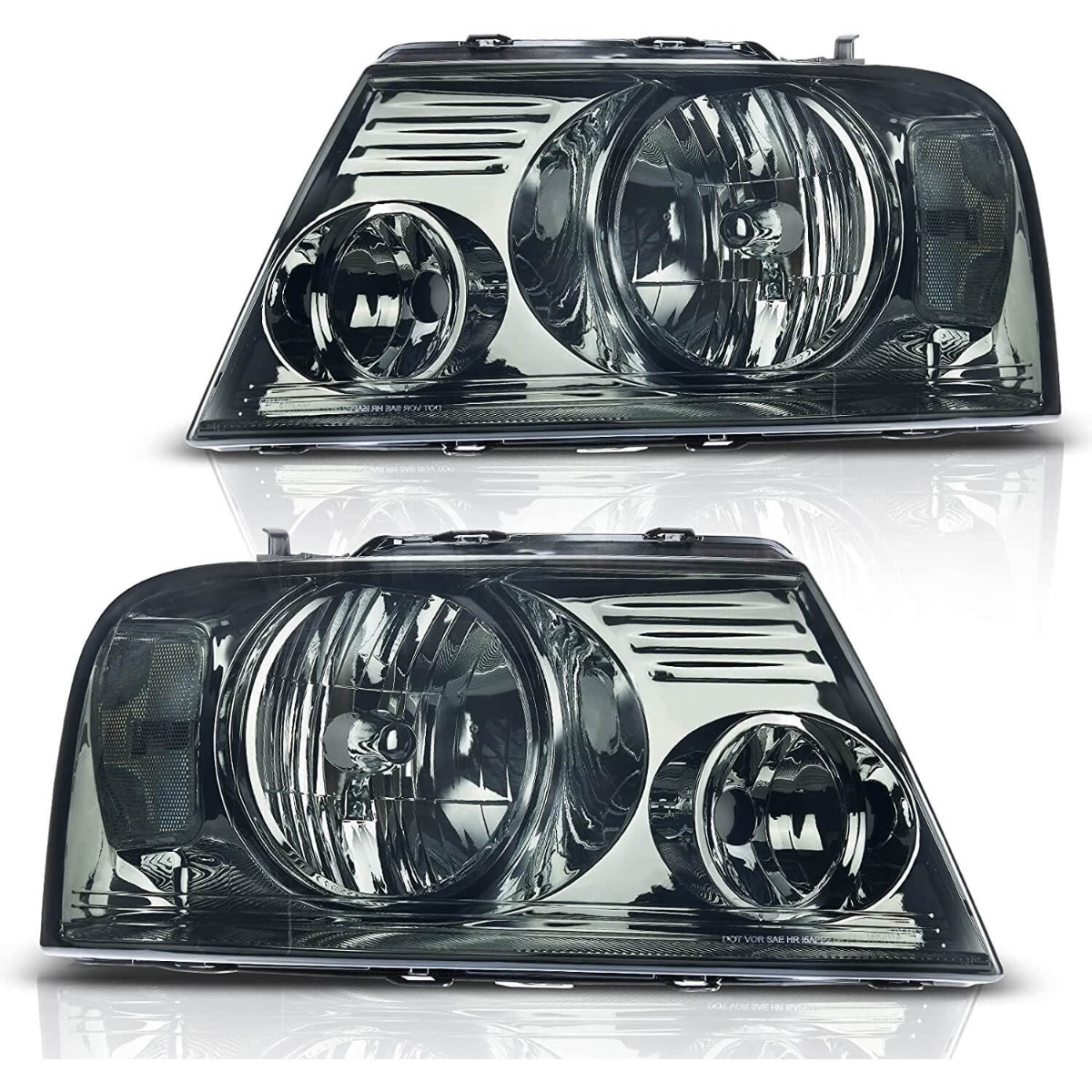 YITAMOTOR offers 2004-2008 Ford F-150 headlight assemblies with chrome housing and smoked lenses