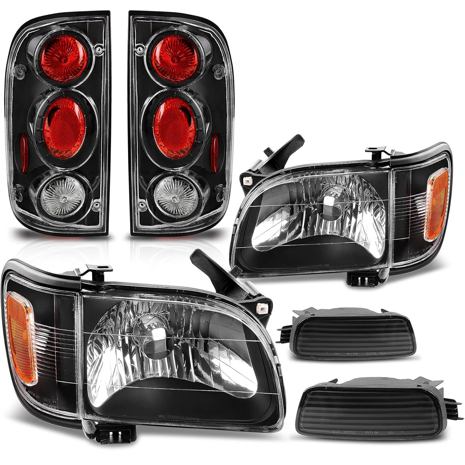 YITAMOTOR offers a complete 2001-2004 Toyota Tacoma lighting set including headlights, turn signals, bumper lamps and tail lights for both sides