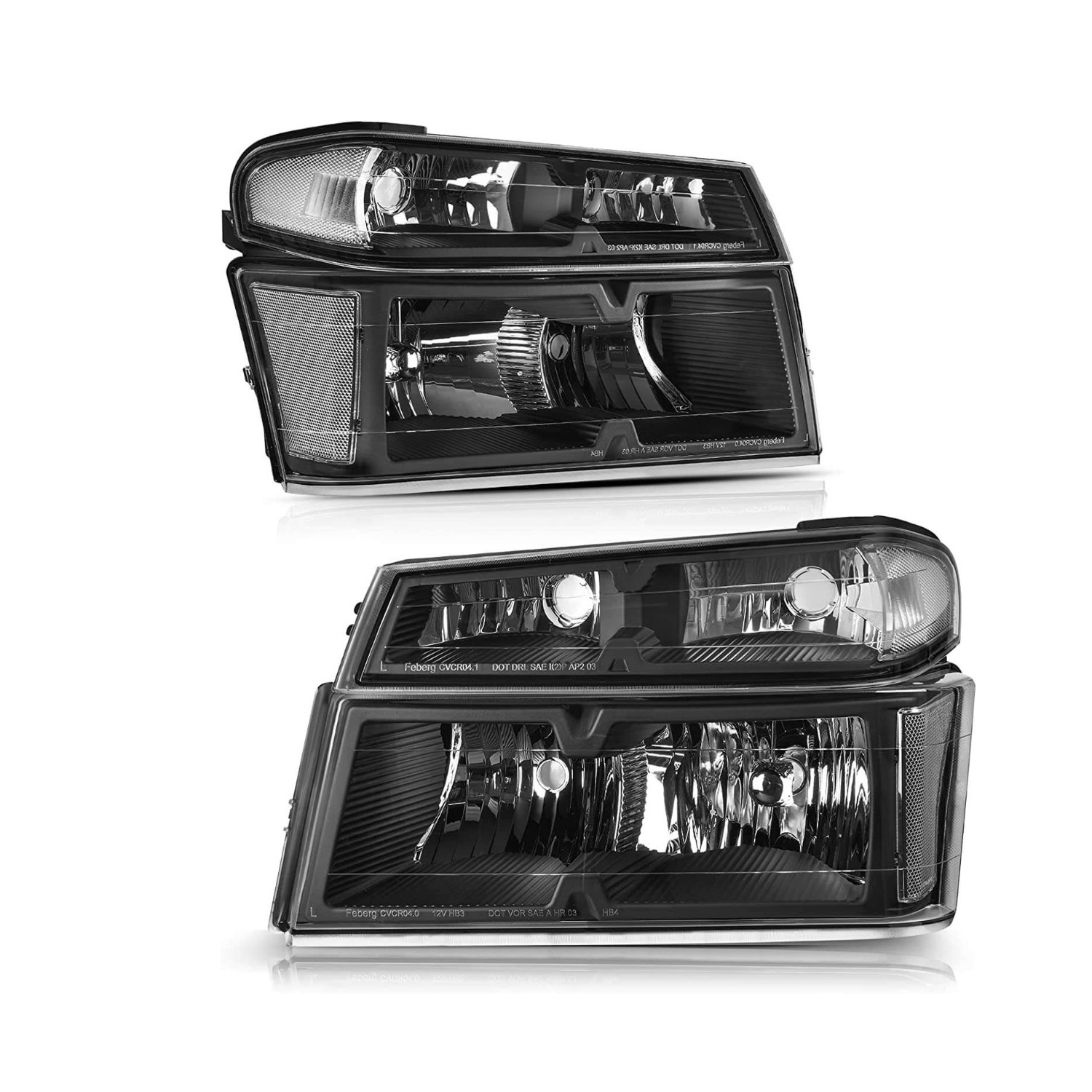 YITAMOTOR offers black housing headlight assemblies for 2004-2012 Chevy Colorado, 04-12 GMC Canyon, and 2006-2008 Isuzu i-Series