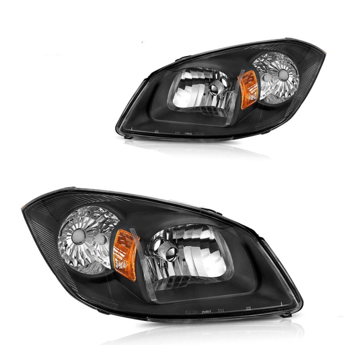 YITAMOTOR offers black housing headlight assemblies with amber reflectors and clear lenses for 2005-2010 Chevy Cobalt and 2005-2006 Pontiac Pursuit models