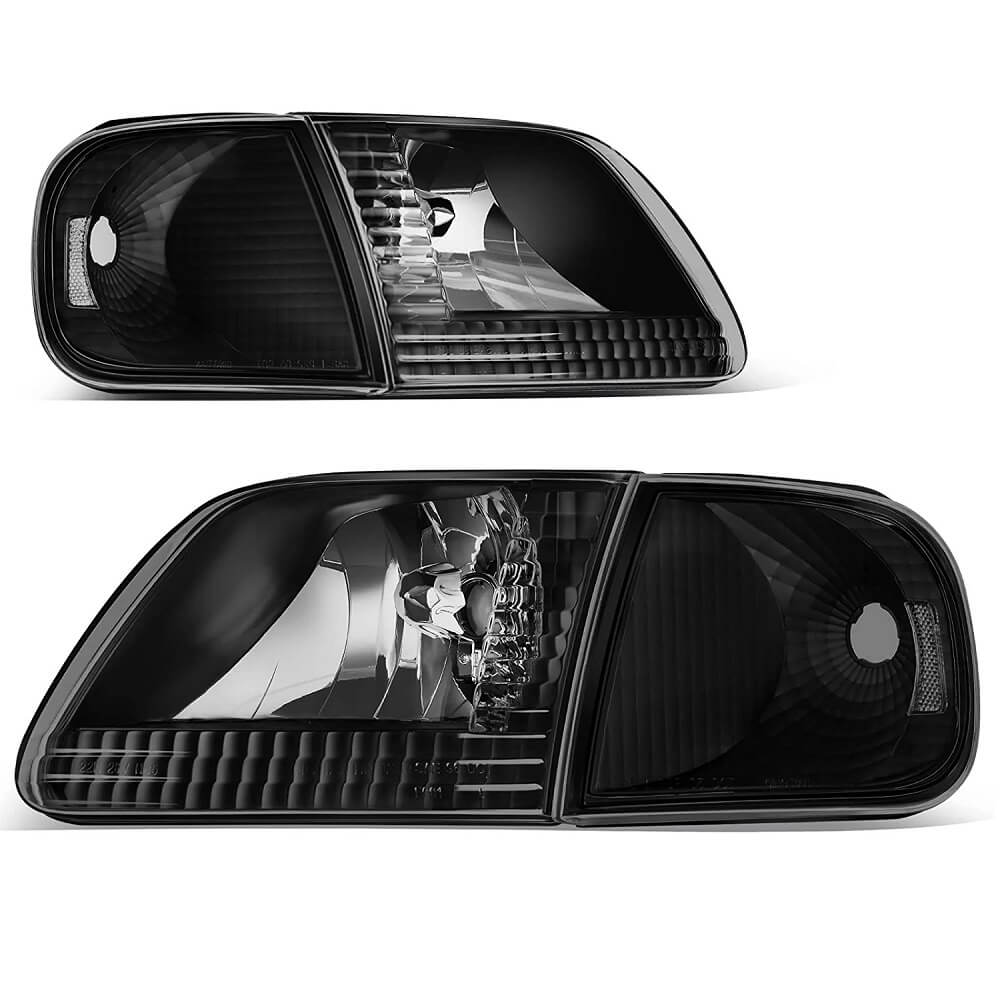 YITAMOTOR offers black housing smoke lens headlight assemblies for 97-03 Ford F-150 and 97-02 Ford Expedition pickups
