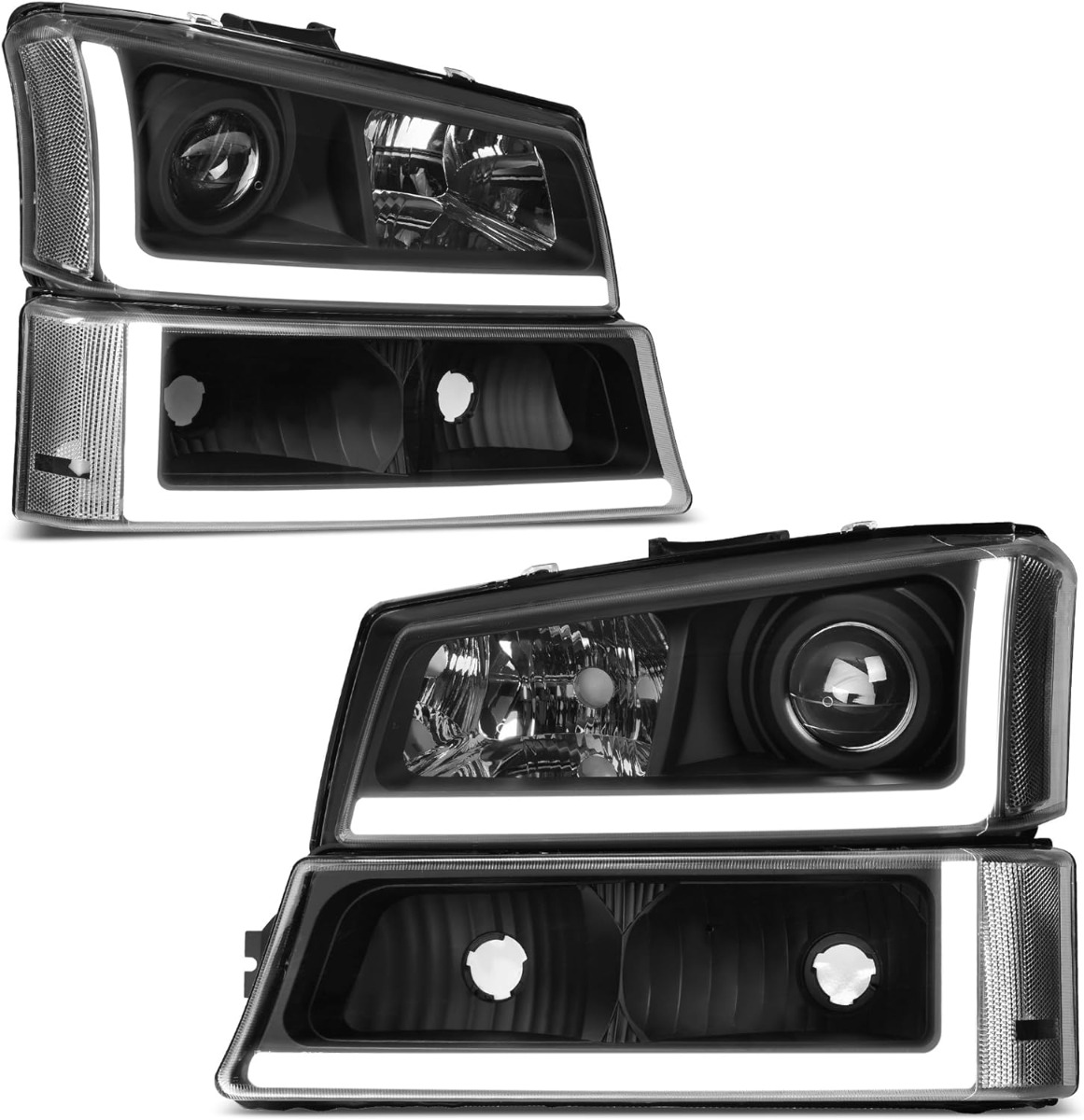 YITAMOTOR projector headlight assembly kit fits 2003-2007 Avalanche and Silverado 1500/2500/3500 models including Classic versions