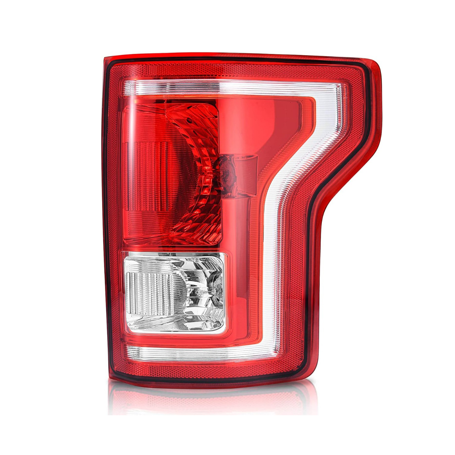YITAMOTOR replacement tail light assembly for 2015-2017 Ford F-150 passenger side, featuring red and clear lens design