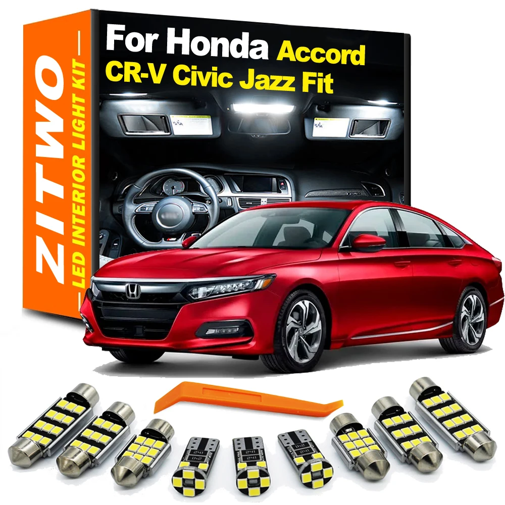 ZITWO Error-Free LED Interior Lighting Kit 2025 for Honda Civic CR-V Accord Fit Jazz 1-10 Gen Models